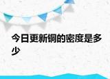 今日更新銅的密度是多少
