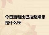 今日更新比巴拉趙婧忠是什么梗