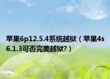 蘋果6p12.5.4系統(tǒng)越獄（蘋果4s6.1.3可否完美越獄?）