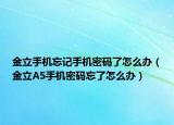 金立手機(jī)忘記手機(jī)密碼了怎么辦（金立A5手機(jī)密碼忘了怎么辦）