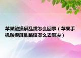 蘋果觸摸屏亂跳怎么回事（蘋果手機觸摸屏亂跳該怎么去解決）