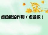 虛函數(shù)的作用（虛函數(shù)）