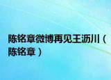 陳銘章微博再見王瀝川（陳銘章）