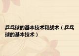 乒乓球的基本技術(shù)和戰(zhàn)術(shù)（乒乓球的基本技術(shù)）
