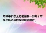 蘋果手機(jī)怎么把視頻截一部分（蘋果手機(jī)怎么把視頻截圖相片）