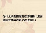為什么桌面圖標(biāo)變成透明的（桌面圖標(biāo)變成半透明,怎么處理?）