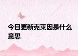 今日更新克萊因是什么意思