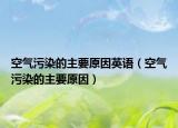 空氣污染的主要原因英語(yǔ)（空氣污染的主要原因）