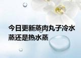 今日更新蒸肉丸子冷水蒸還是熱水蒸