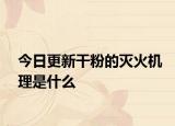 今日更新干粉的滅火機(jī)理是什么
