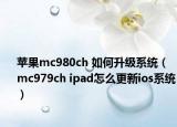 蘋果mc980ch 如何升級(jí)系統(tǒng)（mc979ch ipad怎么更新ios系統(tǒng)）