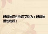 新精神活性物質(zhì)又稱為（新精神活性物質(zhì)）