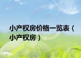 小產(chǎn)權(quán)房價格一覽表（小產(chǎn)權(quán)房）