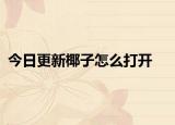 今日更新椰子怎么打開