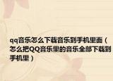 qq音樂(lè)怎么下載音樂(lè)到手機(jī)里面（怎么把QQ音樂(lè)里的音樂(lè)全部下載到手機(jī)里）