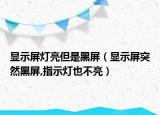 顯示屏燈亮但是黑屏（顯示屏突然黑屏,指示燈也不亮）