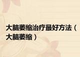 大腦萎縮治療最好方法（大腦萎縮）