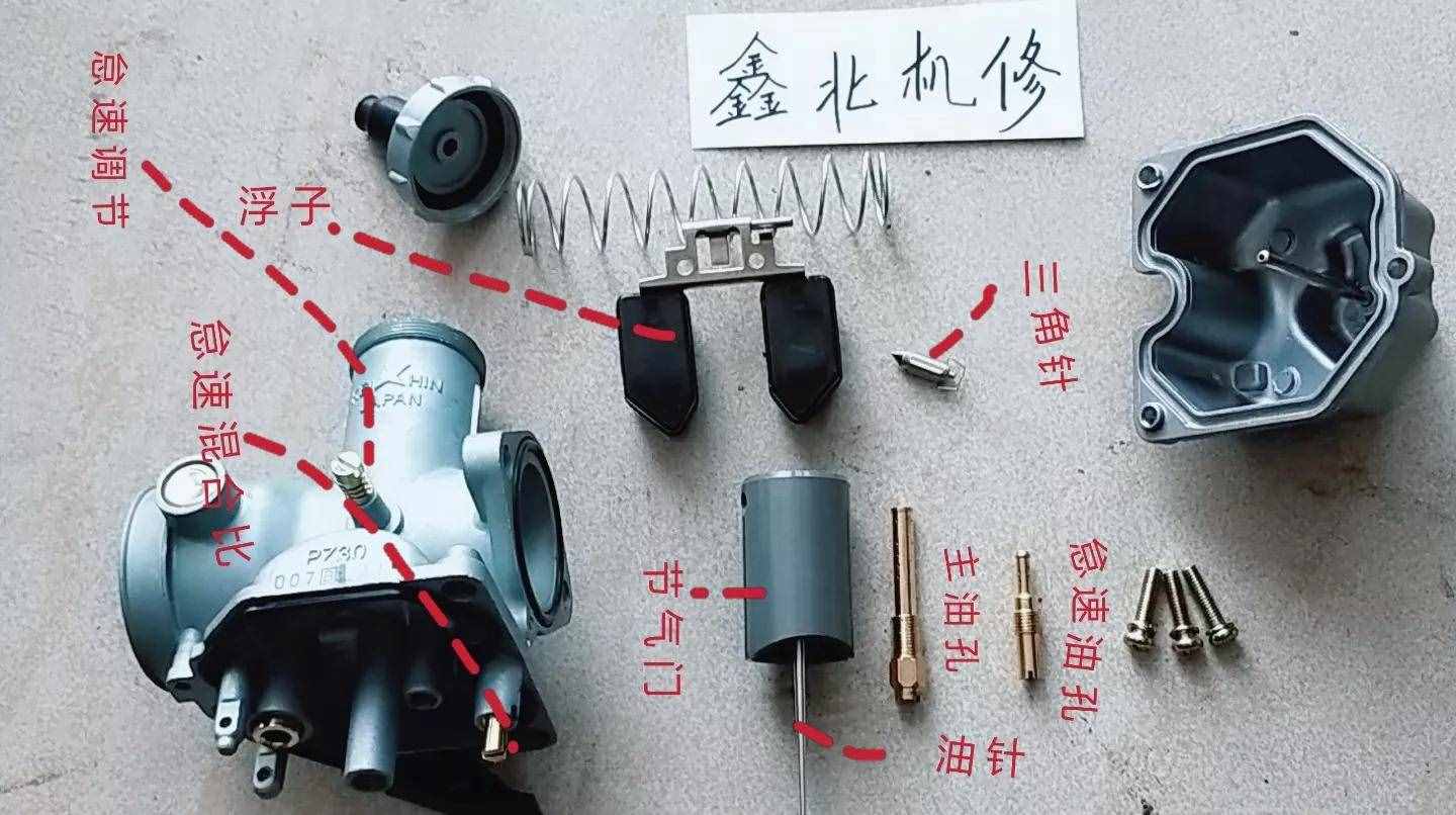 摩托車化油器全方位講解及常見故障的判斷維修，值得收藏。