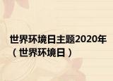 世界環(huán)境日主題2020年（世界環(huán)境日）