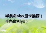 半條命alyx顯卡推薦（半條命Alyx）