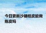 今日更新沙糖桔皮能做陳皮嗎