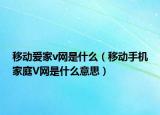 移動(dòng)愛(ài)家v網(wǎng)是什么（移動(dòng)手機(jī)家庭V網(wǎng)是什么意思）