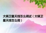 大鍋衛(wèi)星天線怎么調(diào)試（大鍋衛(wèi)星天線怎么調(diào)）