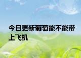 今日更新葡萄能不能帶上飛機(jī)