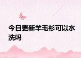 今日更新羊毛衫可以水洗嗎