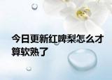 今日更新紅啤梨怎么才算軟熟了