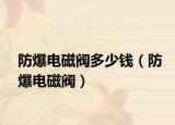 防爆電磁閥多少錢（防爆電磁閥）
