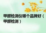 甲醛檢測儀哪個品牌好（甲醛檢測）