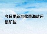 今日更新淮鹽是海鹽還是礦鹽