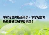 車爾尼雪夫斯基語錄（車爾尼雪夫斯基的名言名句有哪些）