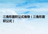 三角形面積公式推導(dǎo)（三角形面積公式）