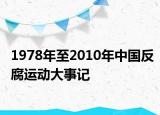 1978年至2010年中國反腐運(yùn)動大事記
