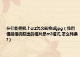 在佳能相機上cr2怎么轉換成jpg（我用佳能相機照出的相片是cr2格式,怎么轉換?）