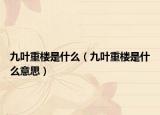 九葉重樓是什么（九葉重樓是什么意思）