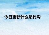 今日更新什么是代溝