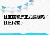 社區(qū)民警是正式編制嗎（社區(qū)民警）