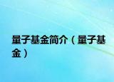 量子基金簡(jiǎn)介（量子基金）