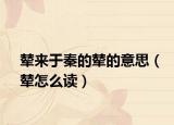 輦來(lái)于秦的輦的意思（輦怎么讀）