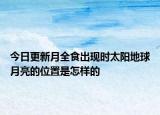 今日更新月全食出現(xiàn)時(shí)太陽(yáng)地球月亮的位置是怎樣的