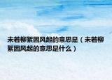 未若柳絮因風起的意思是（未若柳絮因風起的意思是什么）