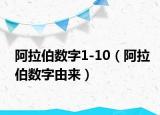 阿拉伯?dāng)?shù)字1-10（阿拉伯?dāng)?shù)字由來）