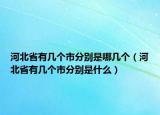 河北省有幾個(gè)市分別是哪幾個(gè)（河北省有幾個(gè)市分別是什么）