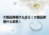 大國(guó)品牌是什么含義（大國(guó)品牌是什么意思）