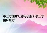 小二寸照片尺寸電子版（小二寸照片尺寸）