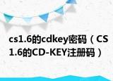 cs1.6的cdkey密碼（CS1.6的CD-KEY注冊碼）