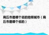 商丘市是哪個省的地級城市（商丘市是哪個省的）